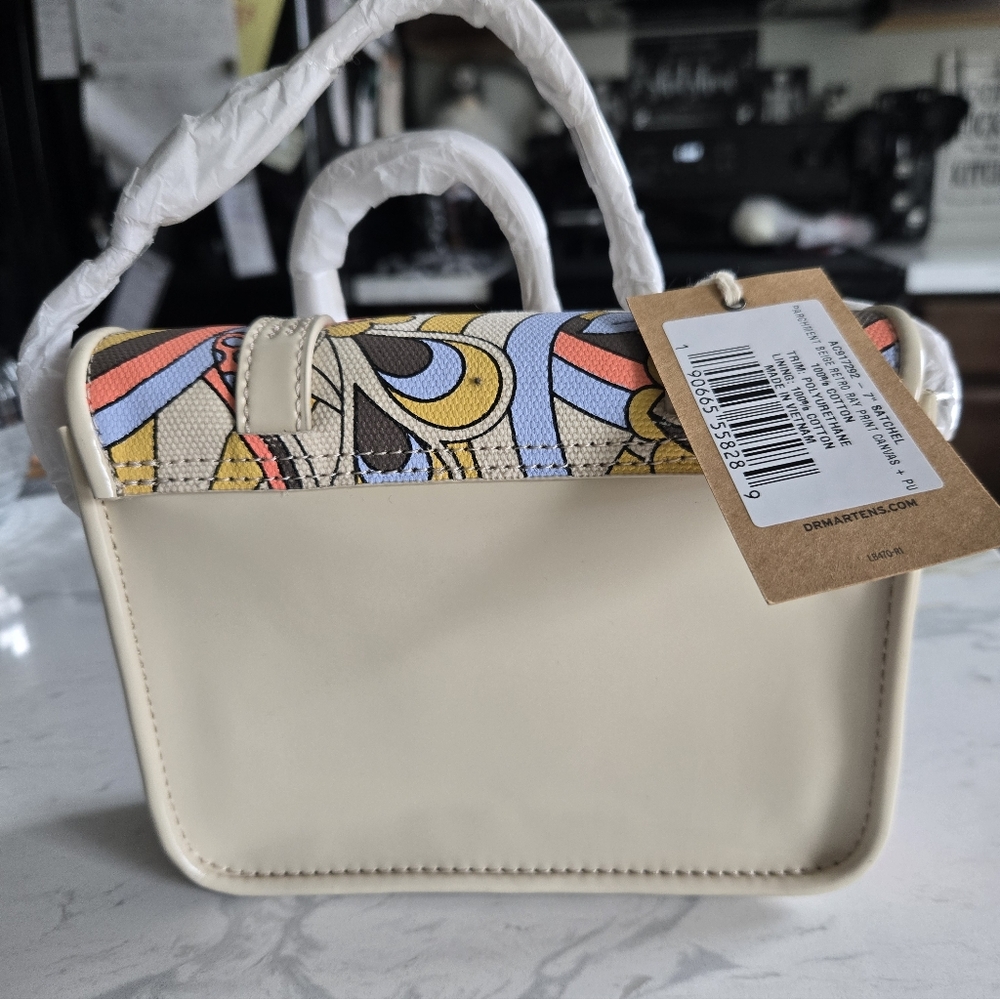 NWT. Dr. Martens Multicolor Retro Pattern Mini Satchel Bag - - Picture 4 of 7
